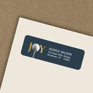 Golf Christmas Joy Return Address