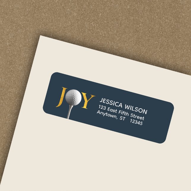 Golf Christmas Joy Return Address (Creator Uploaded)