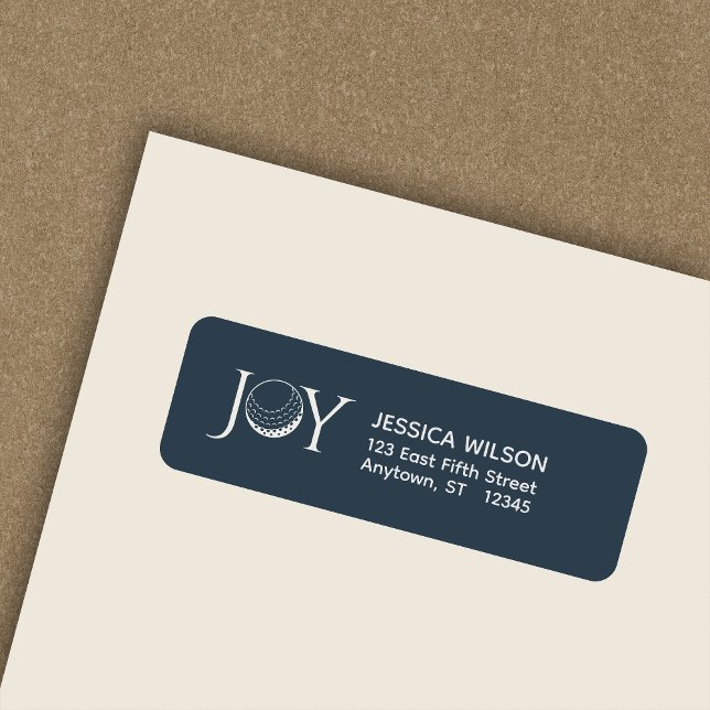 Golf Christmas Joy Return Address (Creator Uploaded)