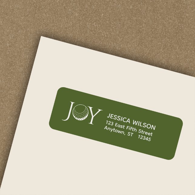 Golf Christmas Joy Return Address (Creator Uploaded)