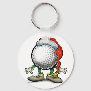 Golf Christmas Key Ring