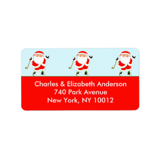 Golf Christmas Label