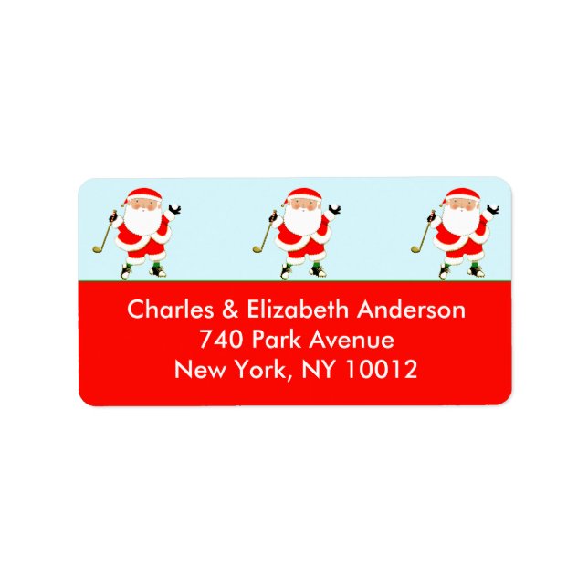 Golf Christmas Label (Front)