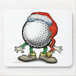 Golf Christmas Mouse Pad