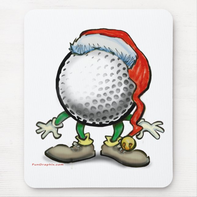 Golf Christmas Mouse Pad (Front)