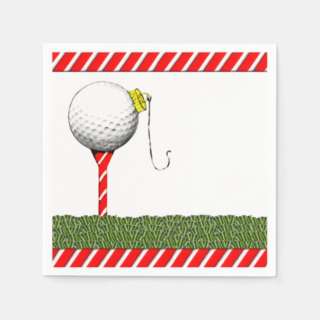 Golf Christmas Napkin (Front)