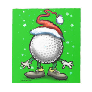 Golf Christmas Notepad