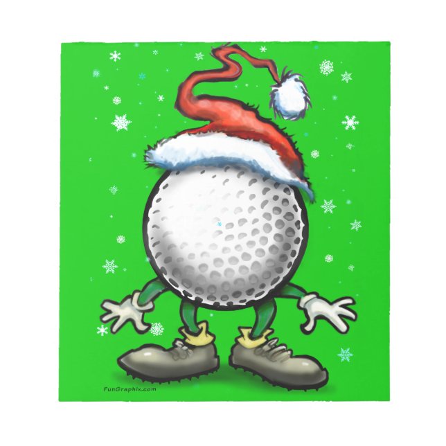 Golf Christmas Notepad (Front)