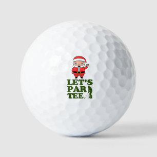 Golf Christmas Par Tee with Santa Claus Golfer Balls