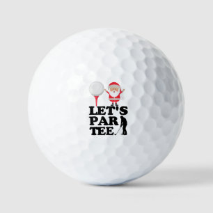 Golf Christmas Par Tee with Santa Claus Golfer Balls