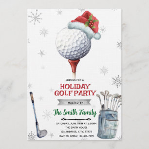 Golf Christmas Party Invitation