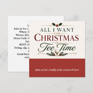 Golf Christmas Party Let’s Par tee Invitation