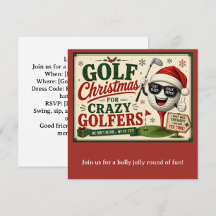 Golf Christmas Party Let’s Par tee  Invitation