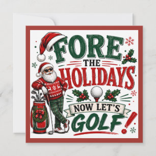 Golf Christmas Party Let’s Par tee  Invitation