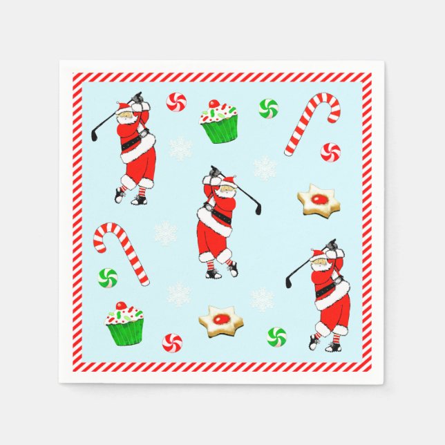 Golf Christmas party Napkin (Front)