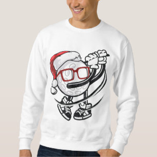 Golf Christmas Santa Hat Funny Golfer Gift Sweatshirt