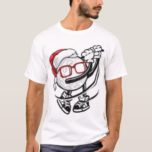 Golf Christmas Santa Hat Funny Golfer Gift T-Shirt