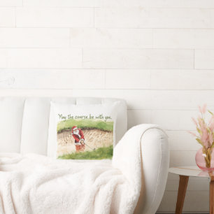 Golf Christmas Santa May the course be with you  Cushion