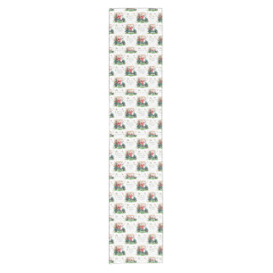 Golf Christmas Santa “May the Course Be With You” Short Table Runner