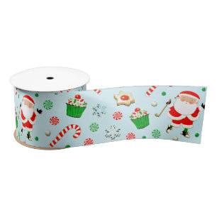 Golf Christmas Satin Ribbon