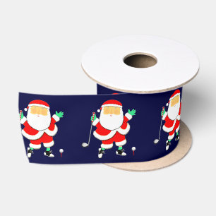 Golf Christmas Satin Ribbon