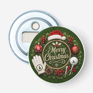 Golf Christmas Sticker Bottle Opener