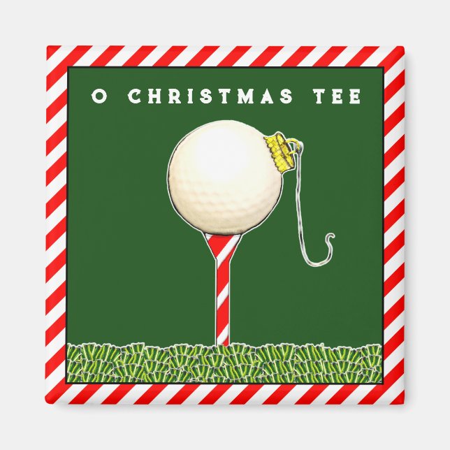 Golf Christmas Stocking Stuffer Magnet (Front)