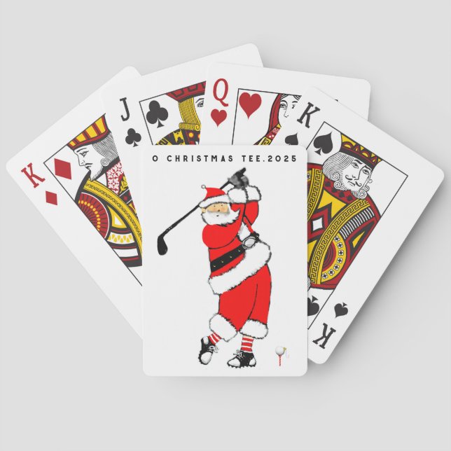 Golf Christmas Stocking Stuffer Playing Cards (Back)