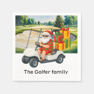 Golf Christmas Summer July Hawaii golfing themed Napkin