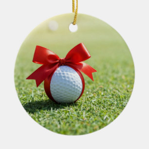 Golf Christmas themed for Christmas Ceramic Tree Decoration