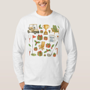Golf Christmas themed for Golf Dad T-Shirt