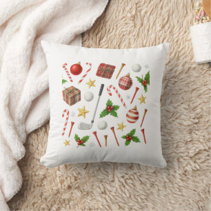 Golf Christmas themed for golfer Cushion