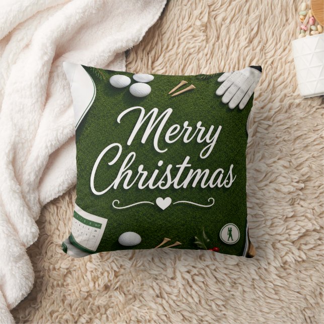 Golf Christmas themed for golfer Cushion (Blanket)