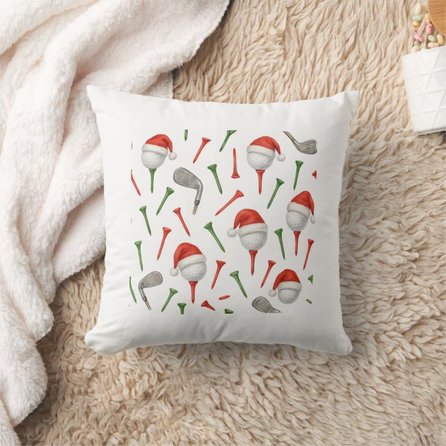 Golf Christmas themed for golfer  Cushion (Blanket)
