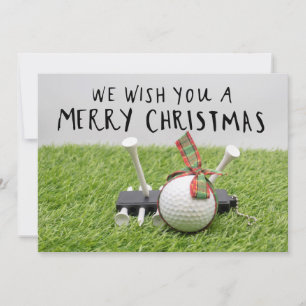 Golf Christmas themed for golfer Holiday Card