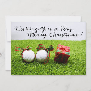 Golf Christmas themed for golfer  Holiday Card