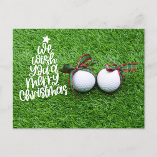 Golf Christmas themed for golfer  Holiday Postcard