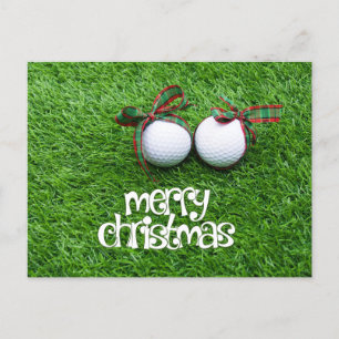 Golf Christmas themed for golfer  Holiday Postcard