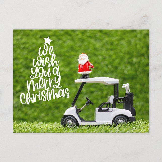 Golf Christmas themed for golfer  Holiday Postcard (Front)