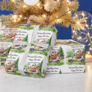 Golf Christmas themed for golfer on course Wrapping Paper