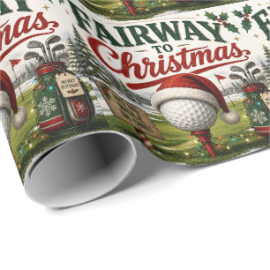Golf Christmas themed for Golfer Wrapping Paper
