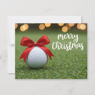 Golf Christmas themed on green for golfer