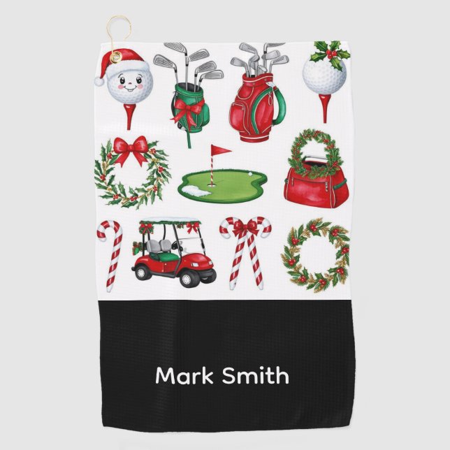 Golf Christmas themed   Towel (Front)