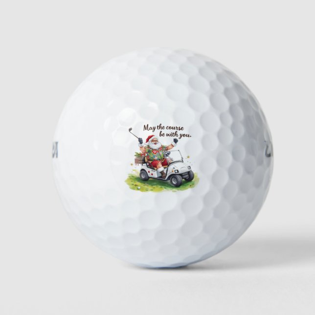 Golf Christmas themed  with Santa Claus Balls (Front)