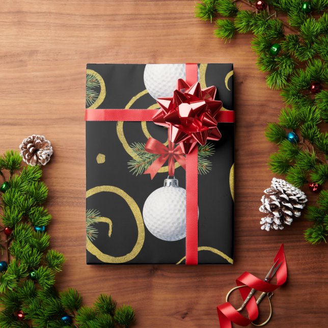 Golf Christmas themed  Wrapping Paper (Holiday Gift)