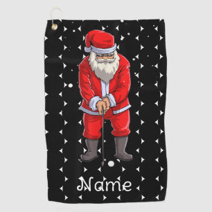 Golf Christmas towel for Golfer with Santa Claus