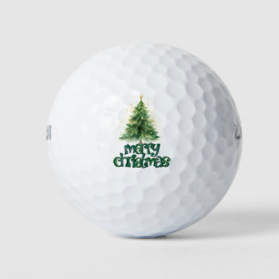 Golf  Christmas Tree Merry Christmas Balls