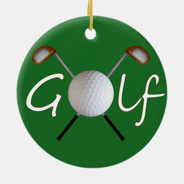 Golf Christmas Tree Ornament (Back)