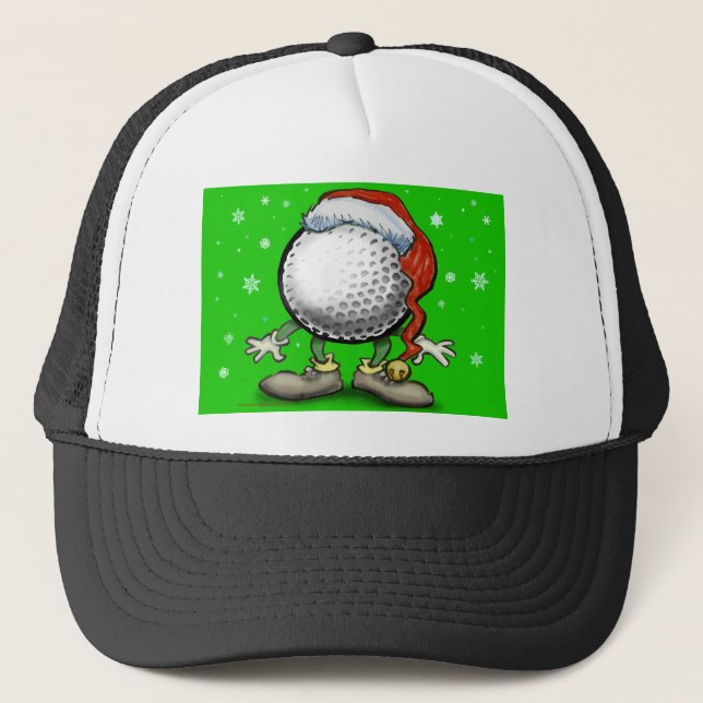 Golf Christmas Trucker Hat (Front)