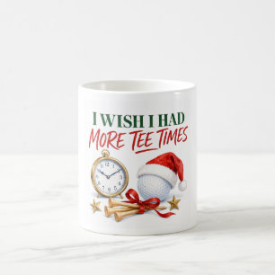 Golf Christmas Wishes Coffee Mug with Golf Ball 